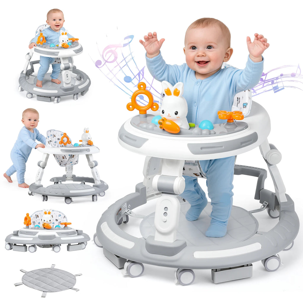 Safety-Enhanced 4-In-1 Grow-With-Me Baby Walker Play - front view
