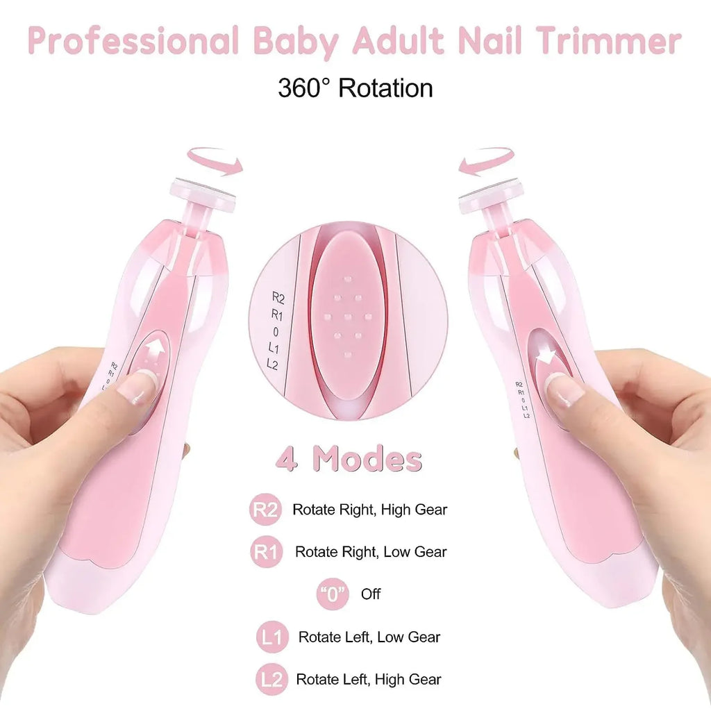 Multifunctional Electric Baby Cutter Trimmer Manicure - size reference