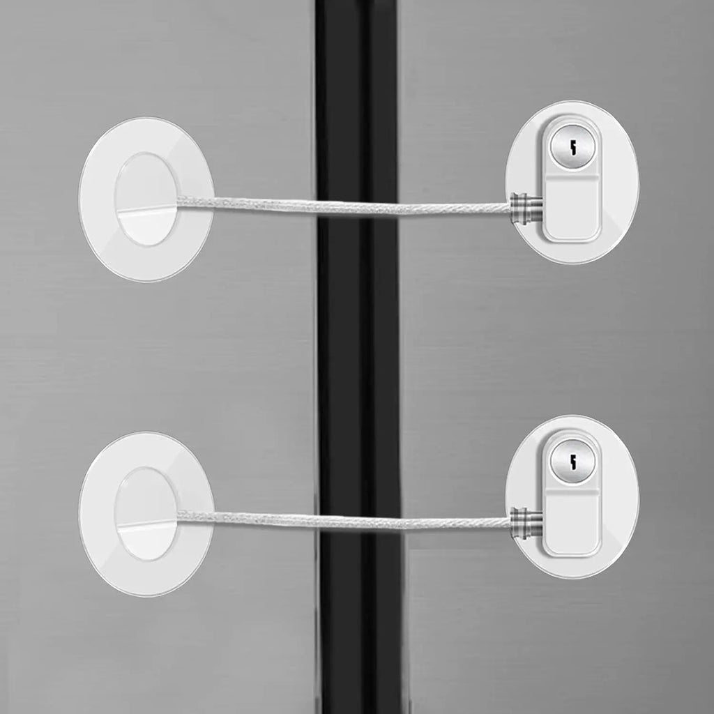 2 4 6Pcs Fridge Cabinet Locks Kids Keys Self Adhesive