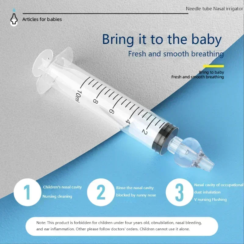 Silicone Baby Nasal Aspirator Syringe Baby Nose Cleaner - feature close-up