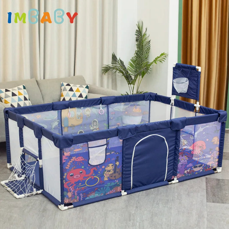 IMBABY New Playpen Children Cartoon Baby Palypens - lifestyle in-use