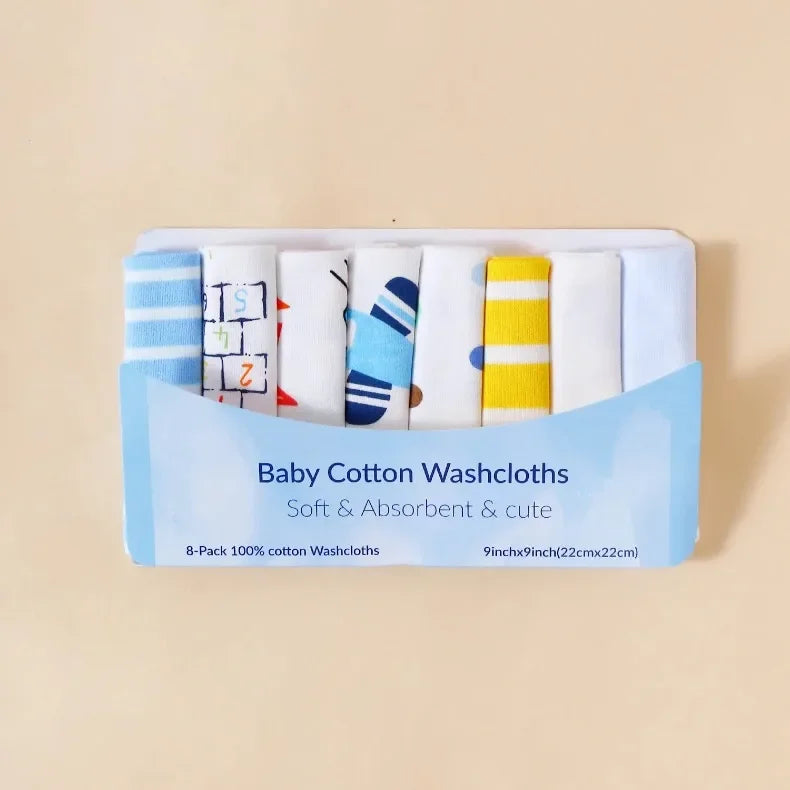 5 8 Pcs Cotton Newborn Baby Towels Set Saliva Towel