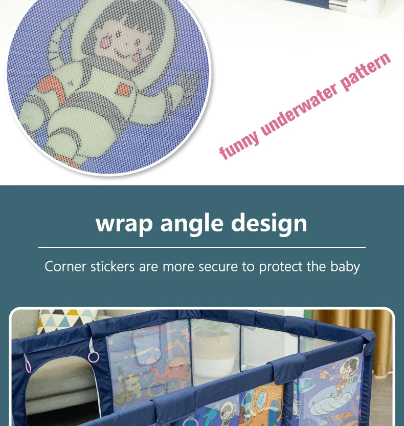 IMBABY New Playpen Children Cartoon Baby Palypens