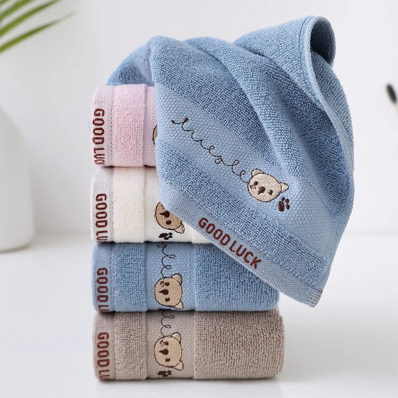 Baby Towels Cotton Bath Towel Face Washcloth Cute - material close-up