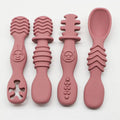 4pcs silicone baby food spoon