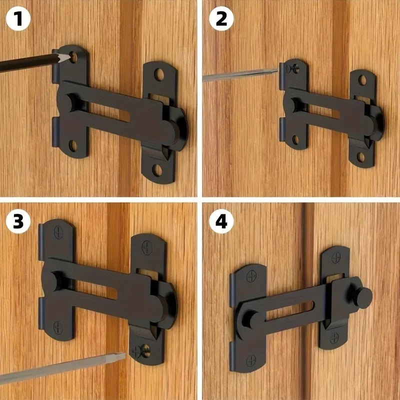 heavy duty stainless steel sliding door lock 180 - detail view