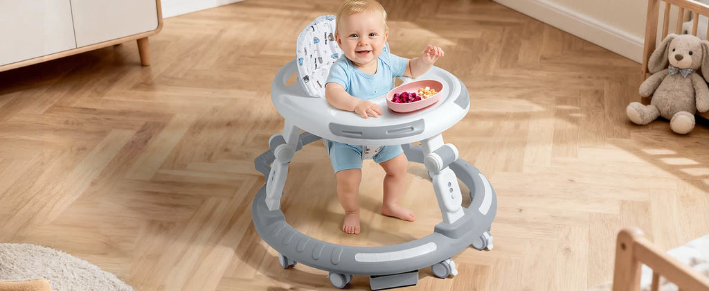 Safety-Enhanced 4-In-1 Grow-With-Me Baby Walker Play