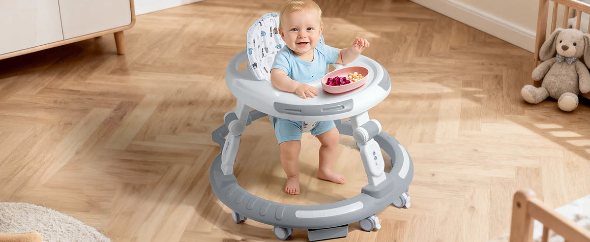 Safety-Enhanced 4-In-1 Grow-With-Me Baby Walker Play