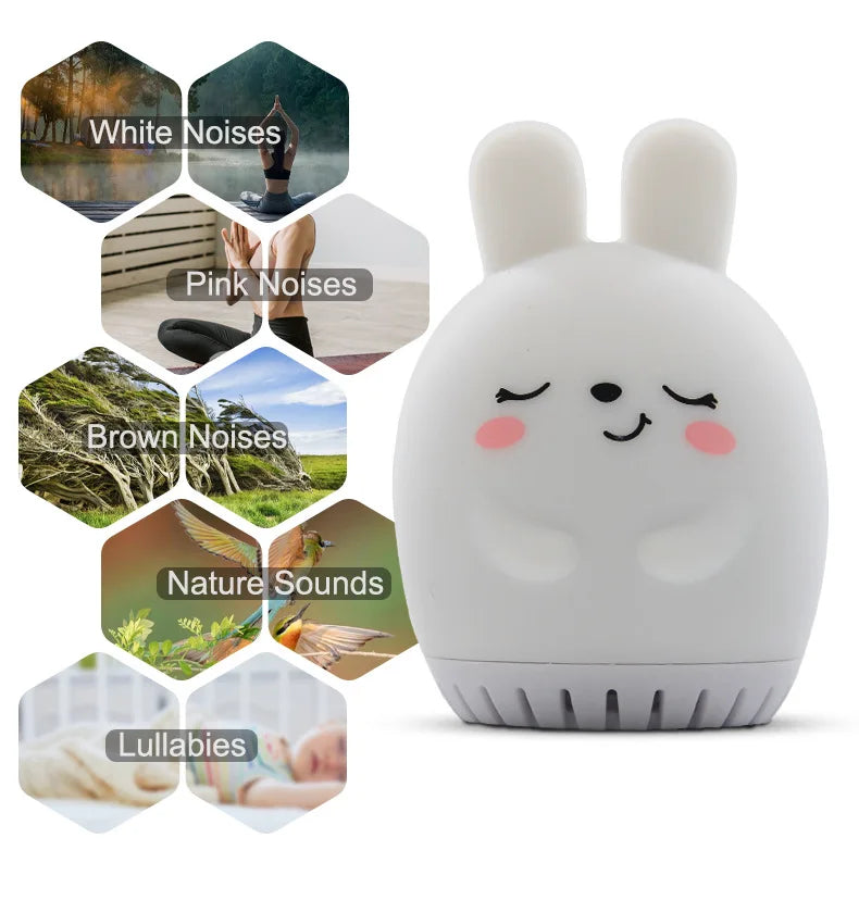 Mini Lamp Baby Soothing White Noise Machine RGB Tap