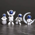 Blue White Astronaut Statues Set of 4 - material close-up