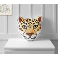 Embroidered Cheetah Decorative Pillow Kids Room 14x14 - front view