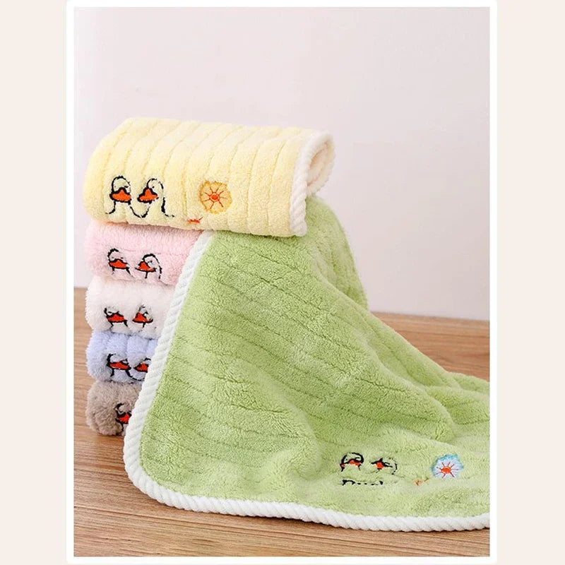 5pcs Set Baby Towel Coral Velvet Newborn Square Face