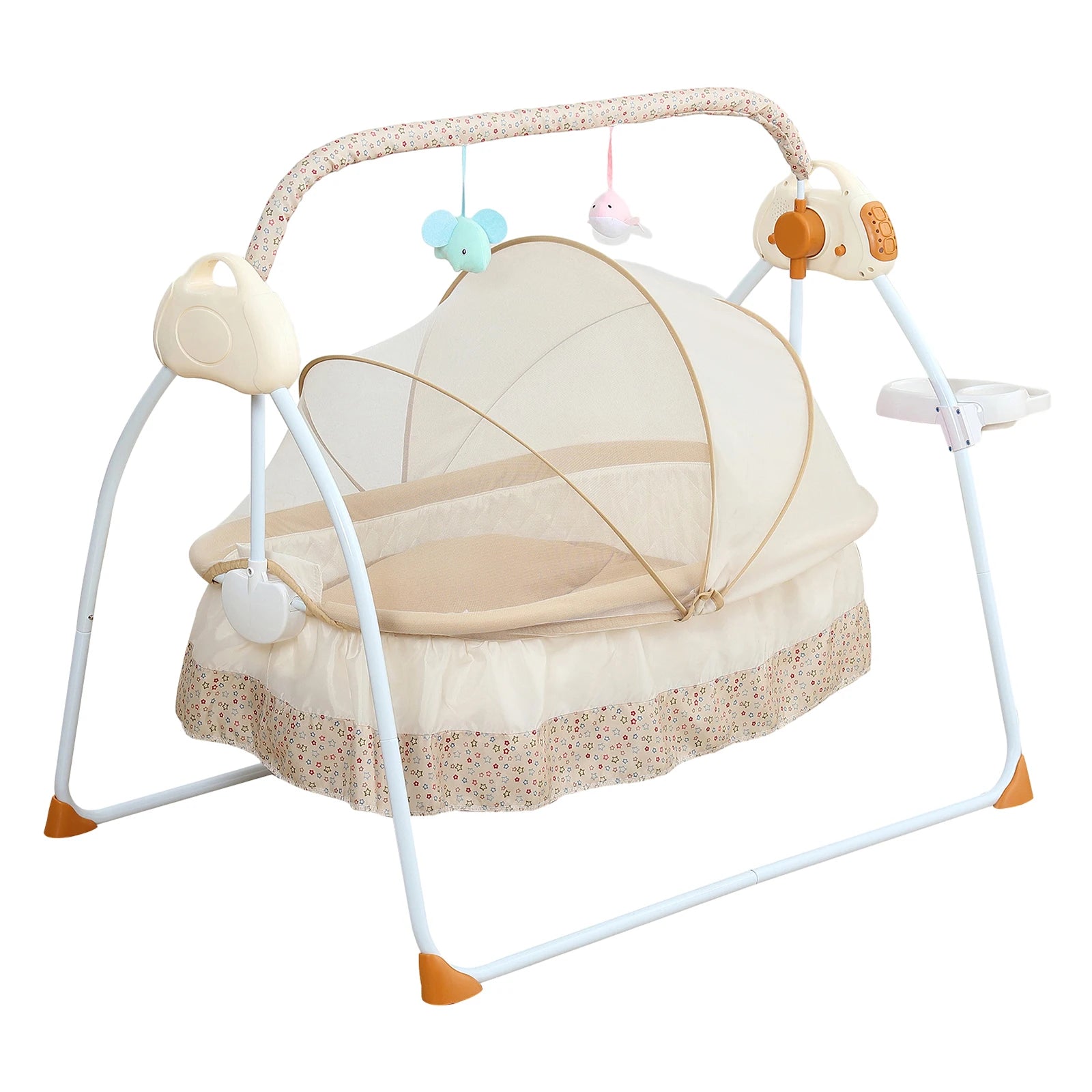 Electric Cradle Foldable Electric Baby Cradle w/ Music Dual Control
