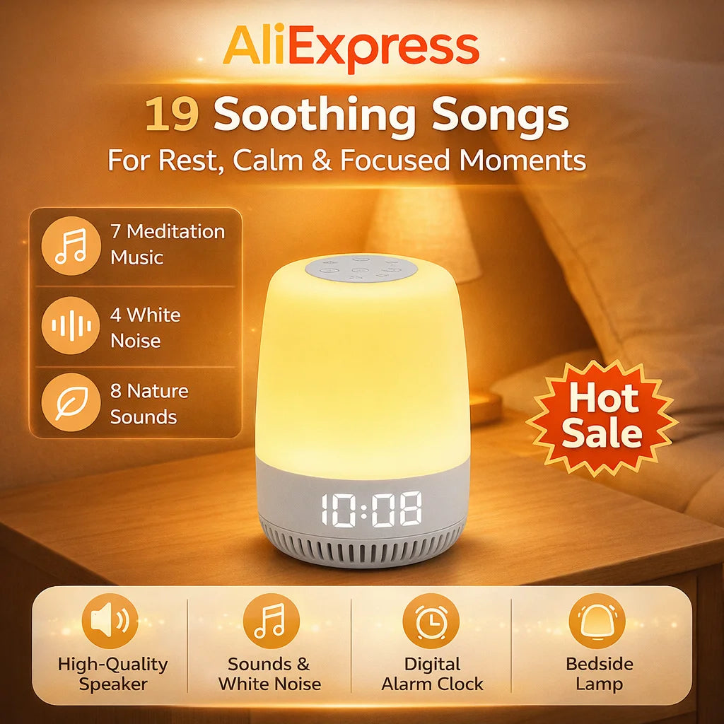 White Noise Machine for Sleeping with Night Light - front view