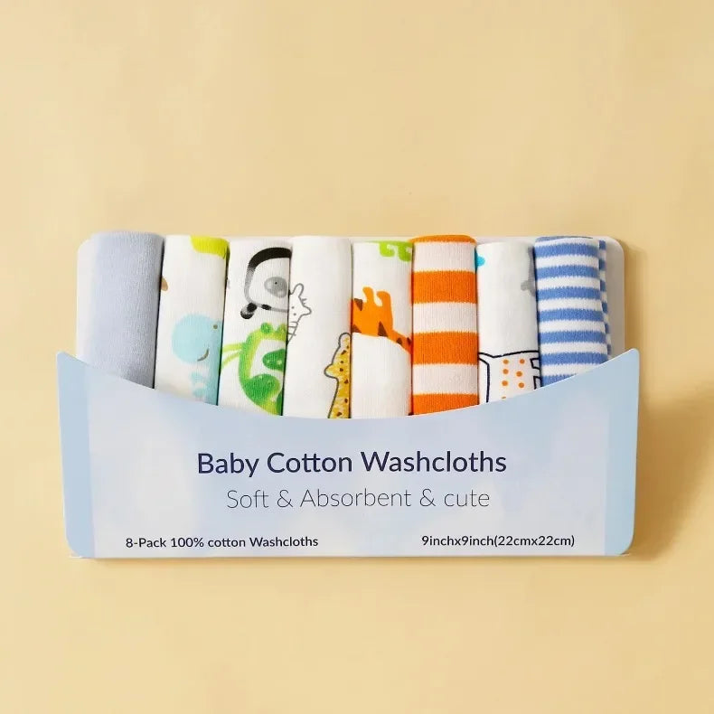 5 8 Pcs Cotton Newborn Baby Towels Set Saliva Towel