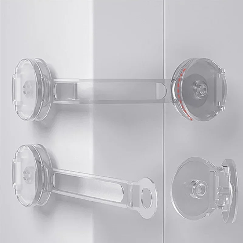 Transparent Adjustable Child Safety Cabinet Locks - side angle