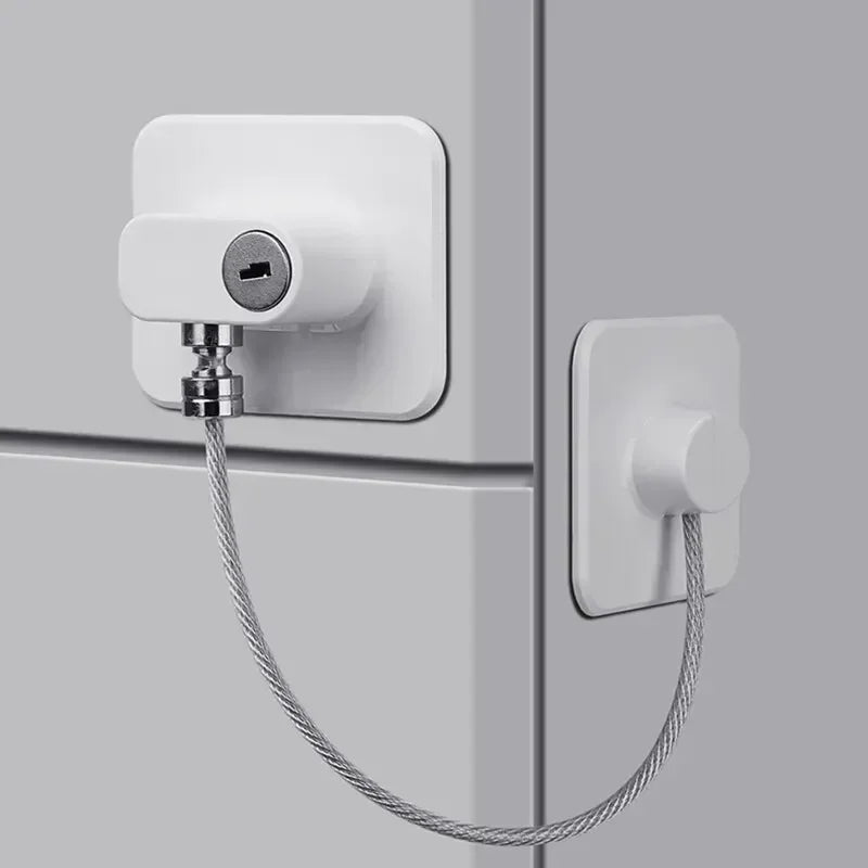 2 4 6Pcs Fridge Cabinet Locks Kids Keys Self Adhesive - set overview