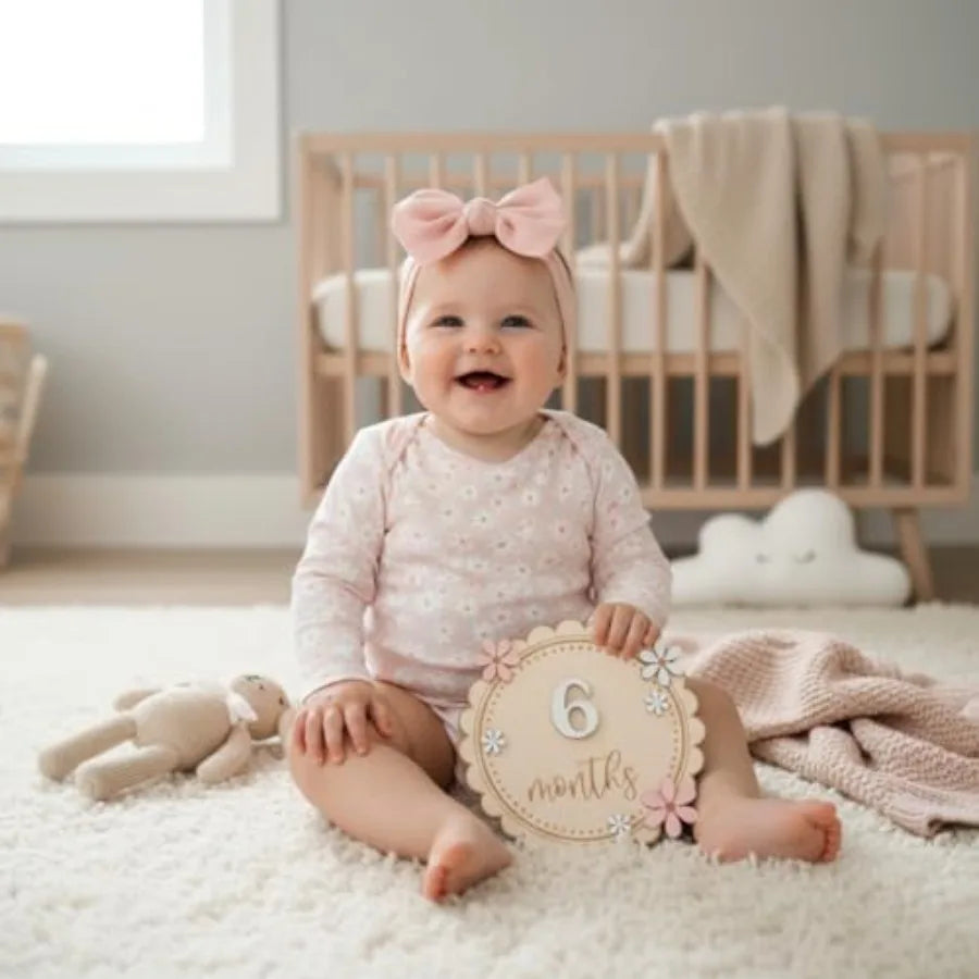 Baby Girl Monthly Milestone Signs - packaging view