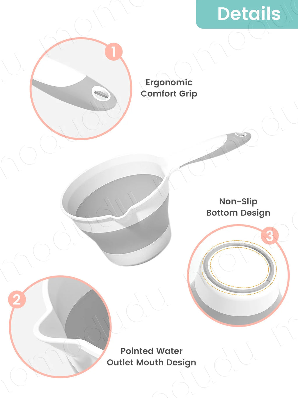 Baby Bath Rinsing Cup - side angle