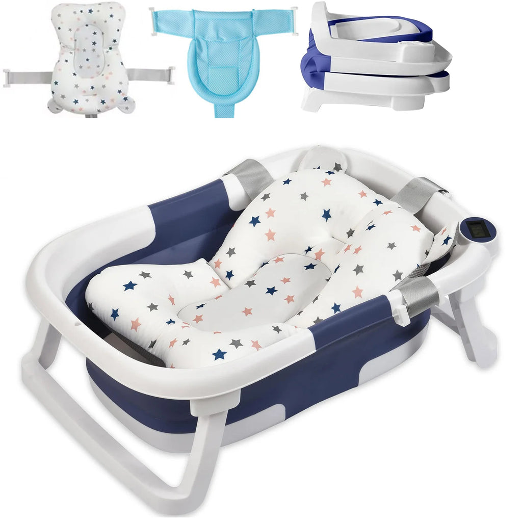 Foldable Baby Bath Tub Bath Cushion Infant Tub - top-down view