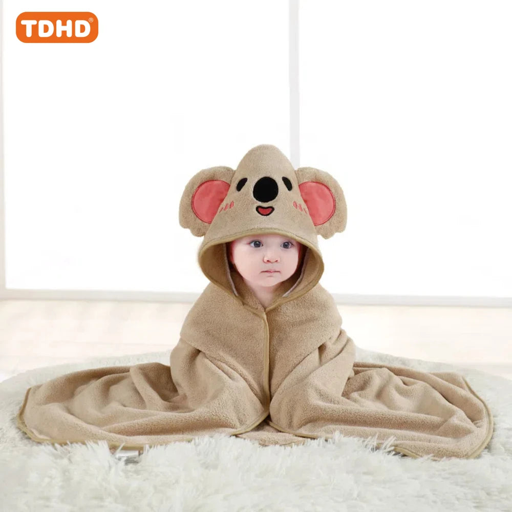 TDHD Hot Selling New Animal Hooded Baby Bath Towel Soft - set overview