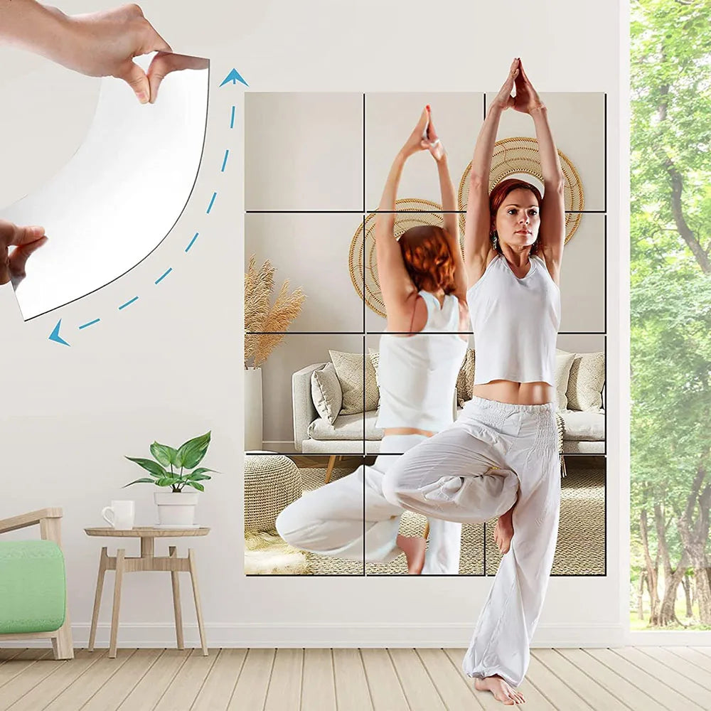 Full Length Door Mirror Tiles - lifestyle in-use