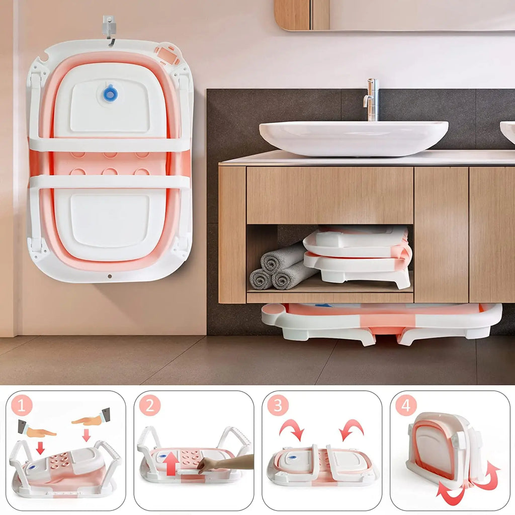 Foldable Baby Bath Tub Bath Cushion Infant Tub - packaging view